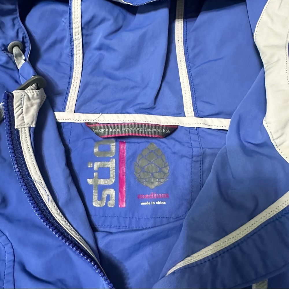 Stio Lockwood Men’s Medium Blue Hooded Anorak Pullover Jacket Windbreaker - Picture 6 of 7
